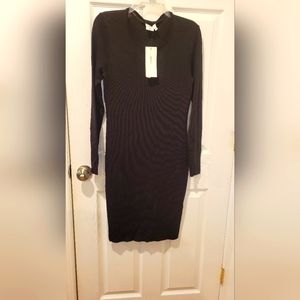 DKNY NWT black body con dress with sleeves